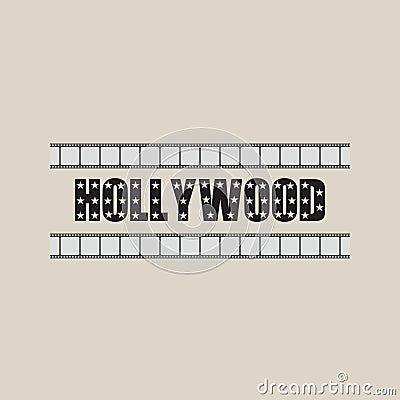 Hollywood - Vector illustration design for banner, t shirt graphics, fashion prints, slogan tees, stickers, cards, posters Vector Illustration