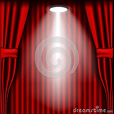 Theater stage curtain Cartoon Illustration