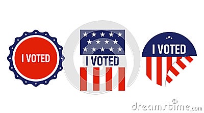 I voted sticker design for elections Vector Illustration