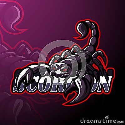 Scorpion esport logo mascot design Vector Illustration