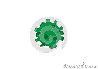 Corona Virus illustration on white background Cartoon Illustration