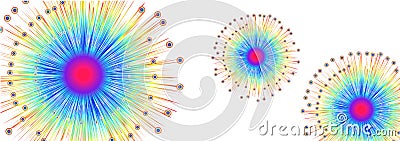 Colorful corona virus symbol Vector Illustration