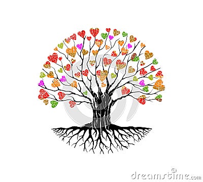 Heart tree, art image for decoration Vector Illustration