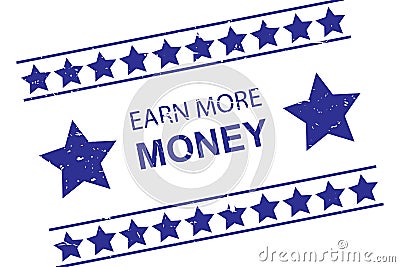 Earn more money stamp Stock Photo