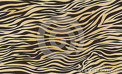 Stripe animals jungle tiger zebra fur texture pattern material decorative seamless repeating orange black Vector Illustration