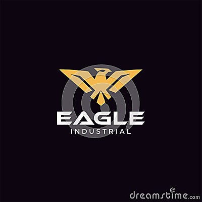 Gold Heraldic Eagle Logo Luxury design Vector Stock Illustration Stock Photo