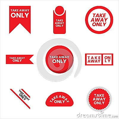 Take away only sign 1 Vector Illustration