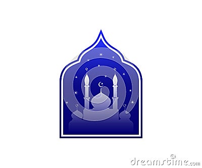 Mosque logo design Vector Illustration