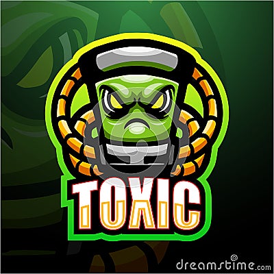 Toxic mascot esport logo design Vector Illustration