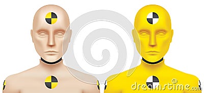 Crash test dummy vector illustration. Vector Illustration