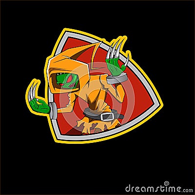 Goblin esport mascot logo design Vector Illustration