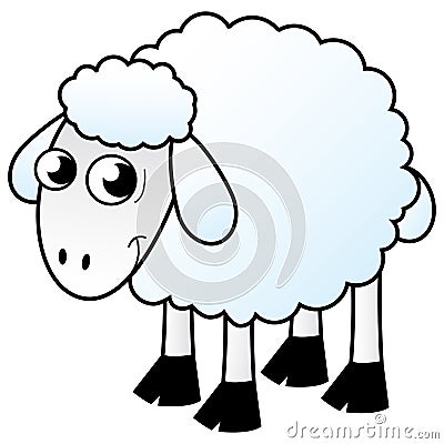 Sheep Ewe Lamb Cartoon Animal Fleece Cartoon Illustration