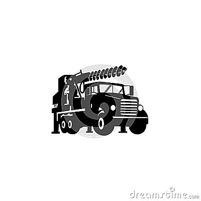 Driller truck logo vector design Construction Vector Illustration