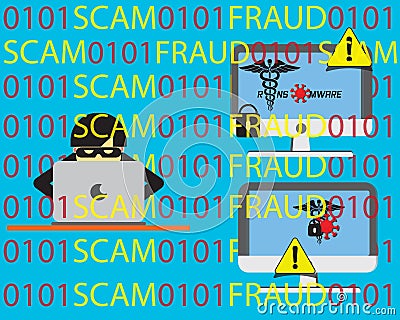 COVID-19 fake news scam fraud Vector Illustration