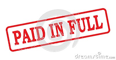 Paid in full stamp Stock Photo