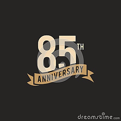 85th Years Anniversary Celebration Icon Vector Logo Design Template. Vector Illustration