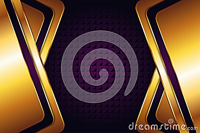 Vector festive purple background with black geometric pattern Vector Illustration