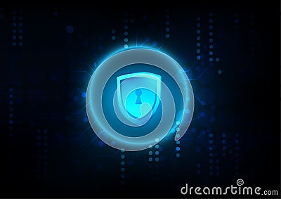 Cyber security futuristic technology abstract background Stock Photo