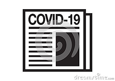 Simple coronavirus covid-19 newspaper vector Vector Illustration