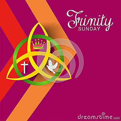 Trinity Sunday. Cartoon Illustration