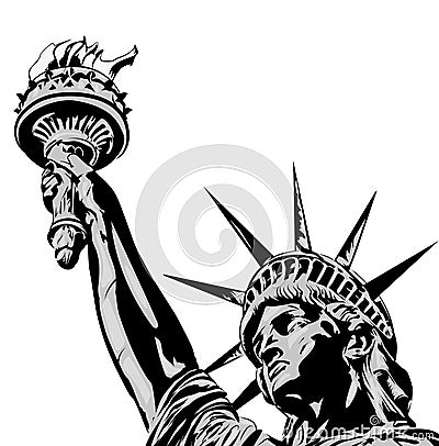 Statue of liberty, NY, vector image Vector Illustration