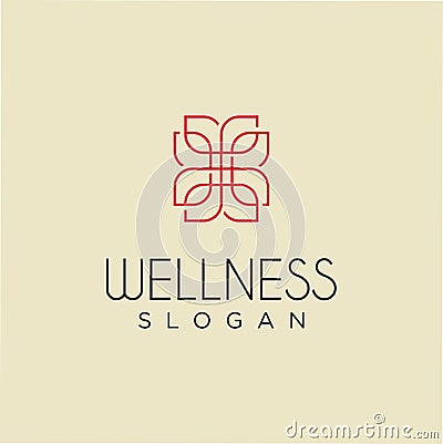 Natural health wellness fitness and yoga logo Cosmetics design. Lotus Yoga Logo Design Inspiration. Meditation Lotus Yoga Logo Des Vector Illustration