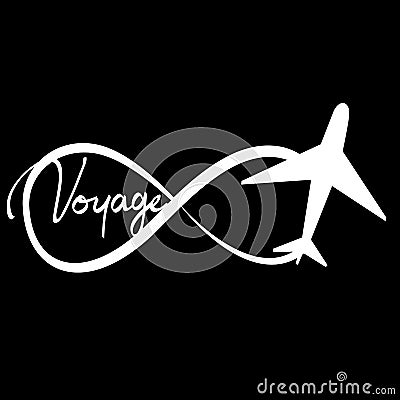 Print Plane Black Symbol Vector Illustration voyage Stock Photo