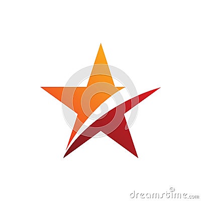 Full color shape star motion logo design Vector Illustration