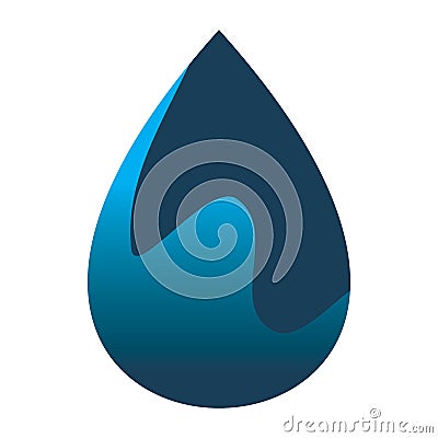 Blue water drop logo design Vector Illustration