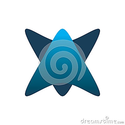 Blue color arrow up down aero logo design Vector Illustration
