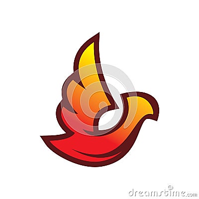 Creative full color bird wing flying phoenix logo design Vector Illustration