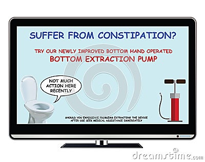 Constipation sufferer Vector Illustration