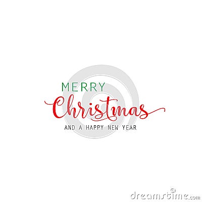 Marry Christmas lattering design vector type text Vector Illustration