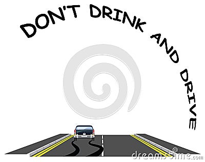 Road traffic do not drink drive message Vector Illustration