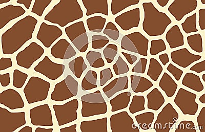 Giraffe texture pattern brown white beige seamless repeating print Vector Illustration