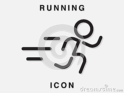 Printman fast run line icon, rush icon vector illustration Vector Illustration