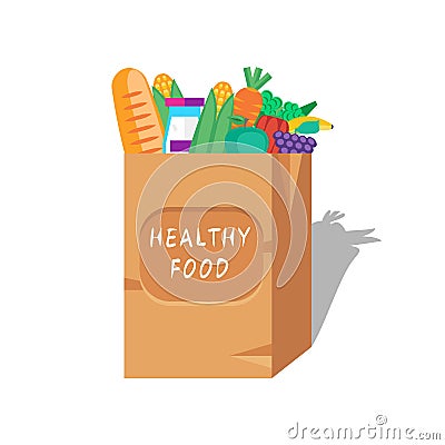 Foods that help health-care. Diet for life Vector Illustration