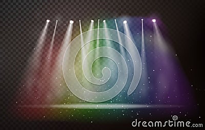 Colorful rainbow stage Vector Illustration