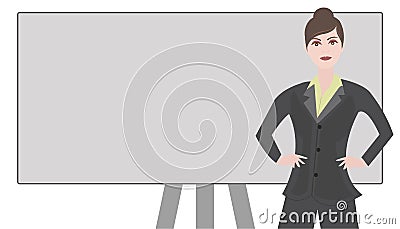 A business woman ready to give a presentation Stock Photo