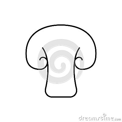 Mushroom line icon. Mushroom shiitake, truffle, chanterelle, champignon, enokitake, honey agaric, oyst Vector Illustration