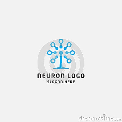 Neuron logo design template - vector Vector Illustration