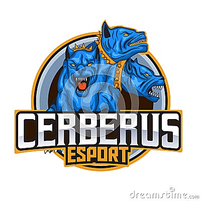 Cerberus Mascot Logo. Vector Illustration