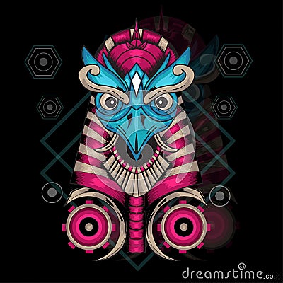 Illustration Vector Graphic of Garuda Anubis. Vector Illustration