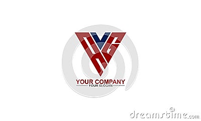 Creative simple modern strong initial AVG Logo Vector Illustration