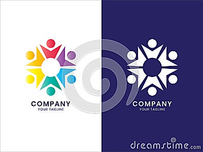 Modern Community Hexagon logo. For personal or business. Colorful gradient concept. Vector Illustration