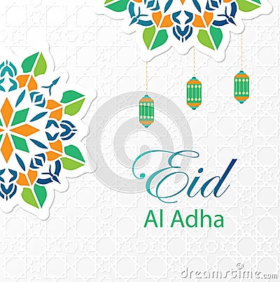 Eid Al Adha : Islamic Greeting card & Eid Mubarak Editorial Stock Photo