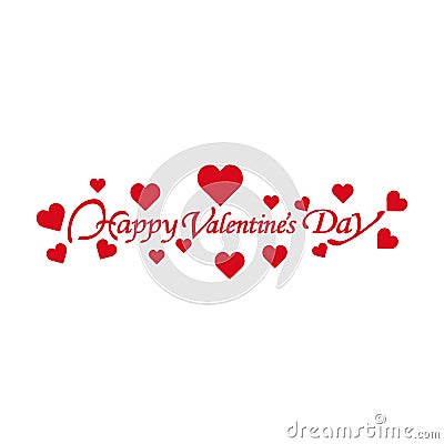 Vector Valentine`s Day greeting card. Vector Illustration