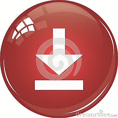 Download crystal red button for website Stock Photo