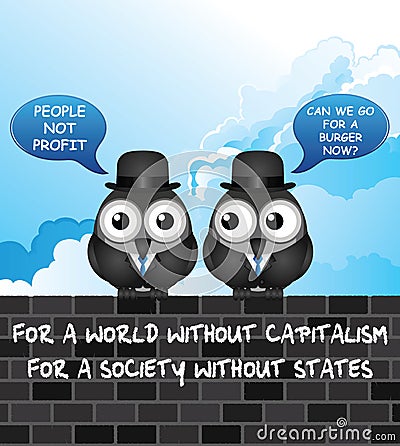 Comical capitalism Vector Illustration