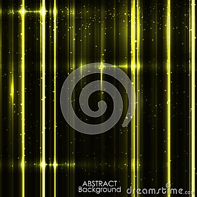 Background image with light gold flares. Vector Illustration